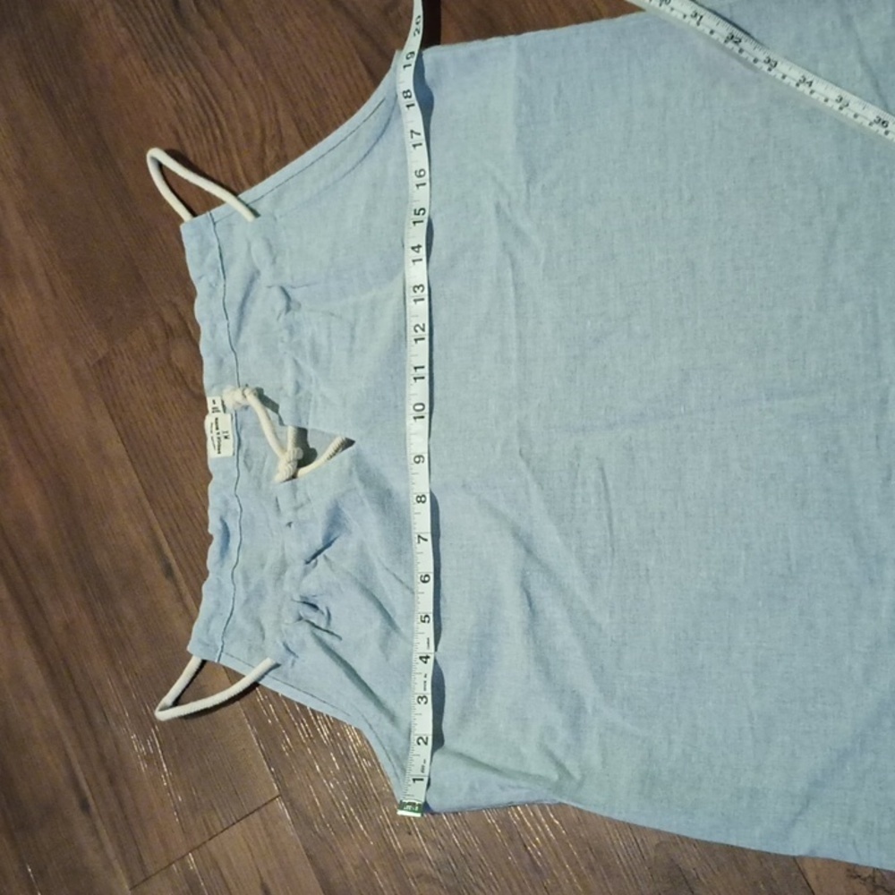 Bridge & Burn Portland Oregon Simple Blue Rope Neck Loose Fit Cami Top A28 - Picture 5 of 5